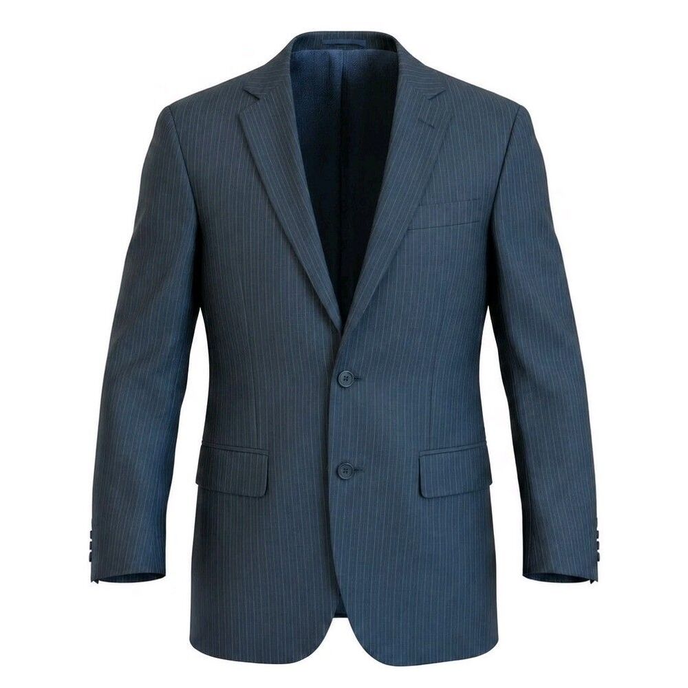 Brooks Brothers Mens 38R 1818 Madison Saxxon Wool Gray Pinstripe Blazer Coat USA